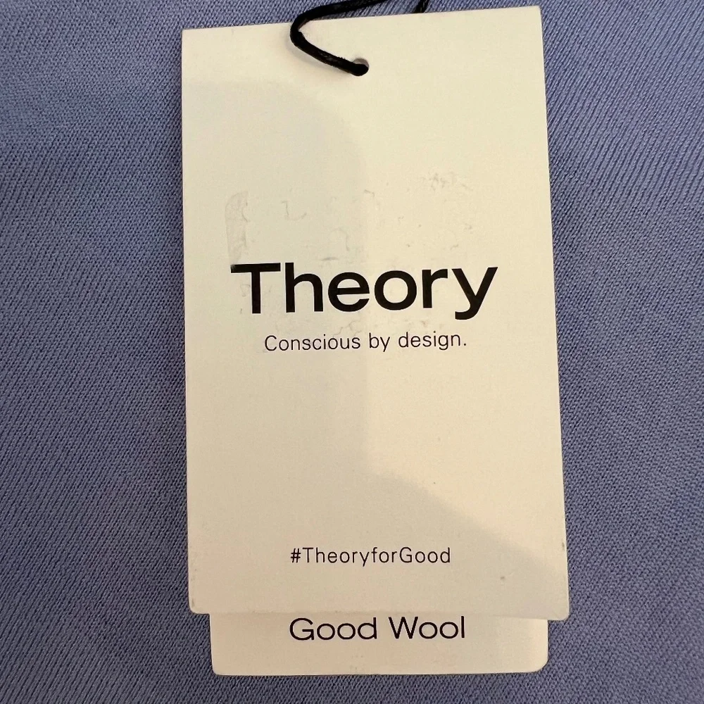 Theory Slim Fit Wool Sweater in Grotto (Periwinkle Blue) Size XL. NWT